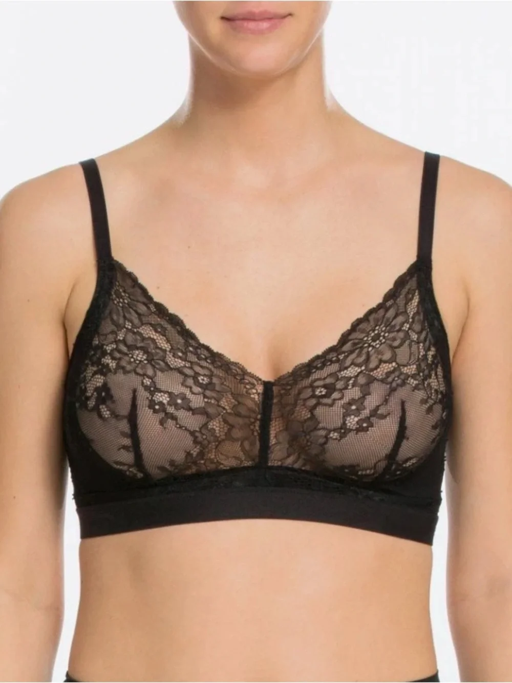 SPANX Women's Spotlight on Lace Bralette Black Size 2X